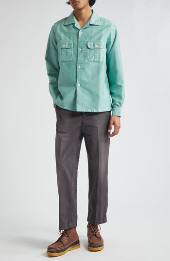 VISVIM Keesey G.S. Long Sleeve Cotton Sateen Camp Shirt VISVIM Keesey G.S. Long Sleeve Cotton Sateen Camp Shirt