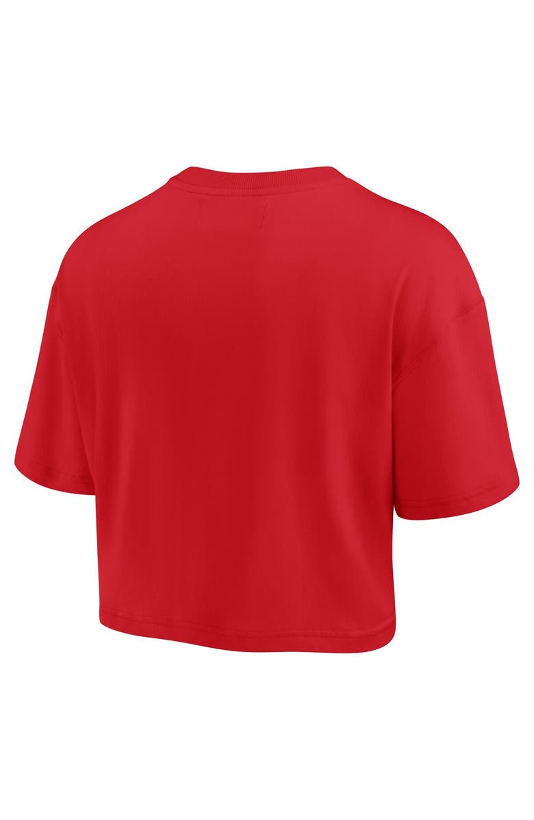 Fanatics Signature Women's Fanatics Signature Red Philadelphia Phillies Elements Super Soft Boxy Cropped T-Shirt, Alternate, color, 