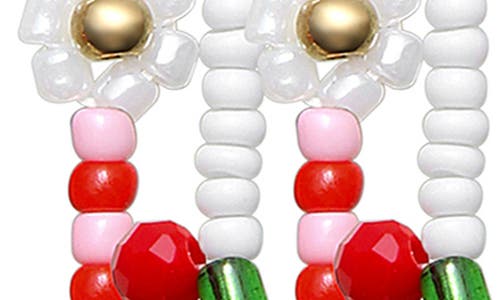 The Posh Tech Cherry Beaded Apple Watch® Watchband In Cherry Floral