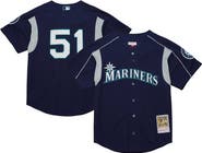 Mitchell & Ness Men's Mitchell & Ness Ichiro Suzuki Navy Seattle Mariners Cooperstown Collection Batting Practice Jersey