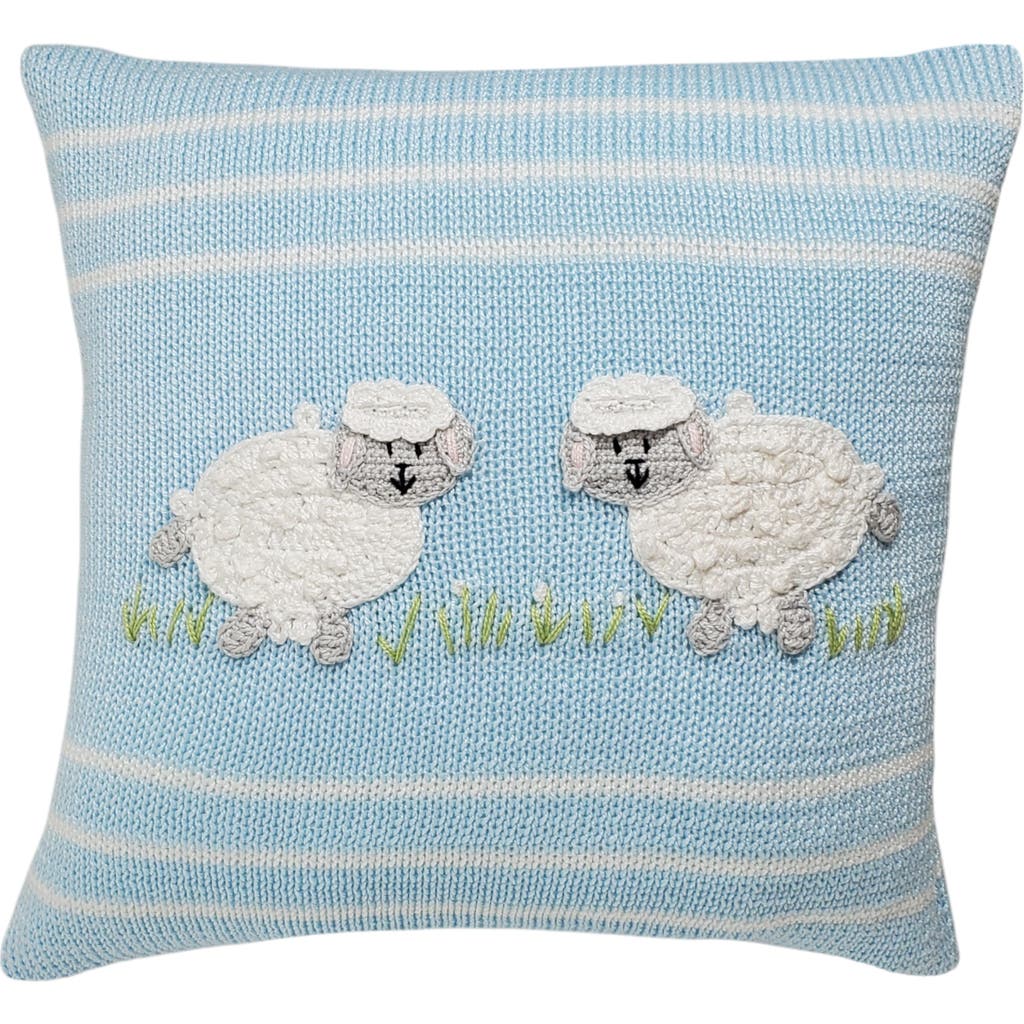 Melange Collection 10" Lamb Throw Pillow In Blue