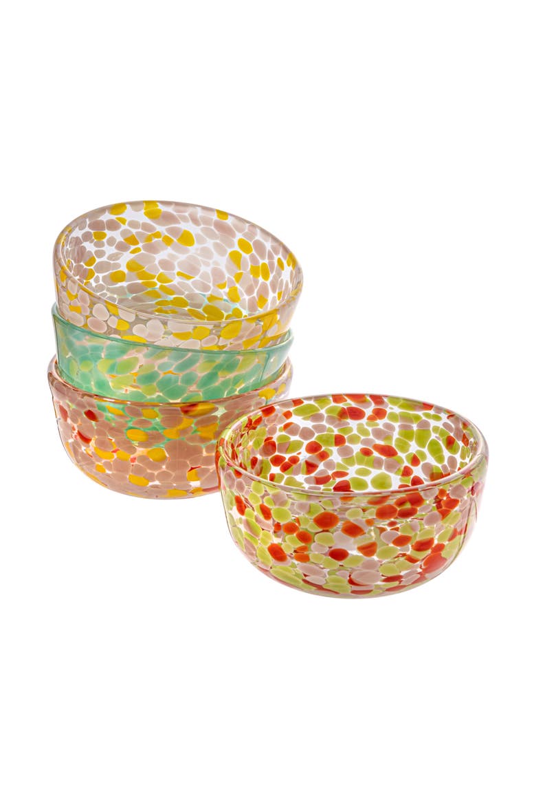 Bowl with 4 Pattern Design Styles, Main, color, Clear