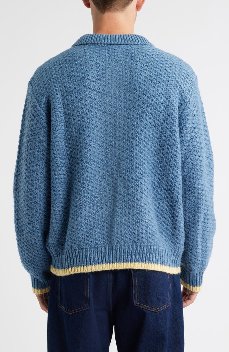 Obey Loreto Textured Polo Sweater, Alternate, color, Captain's Blue Multi