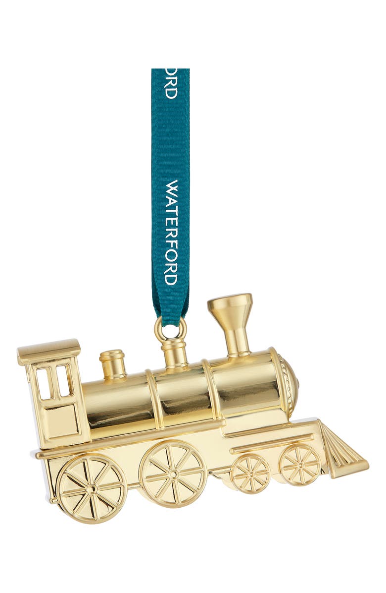 Waterford Steam Train Golden Ornament, Main, color, Gold