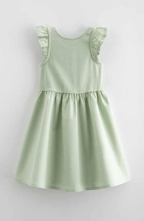 Nordstrom Kids' Flutter Sleeve Cotton Dress
