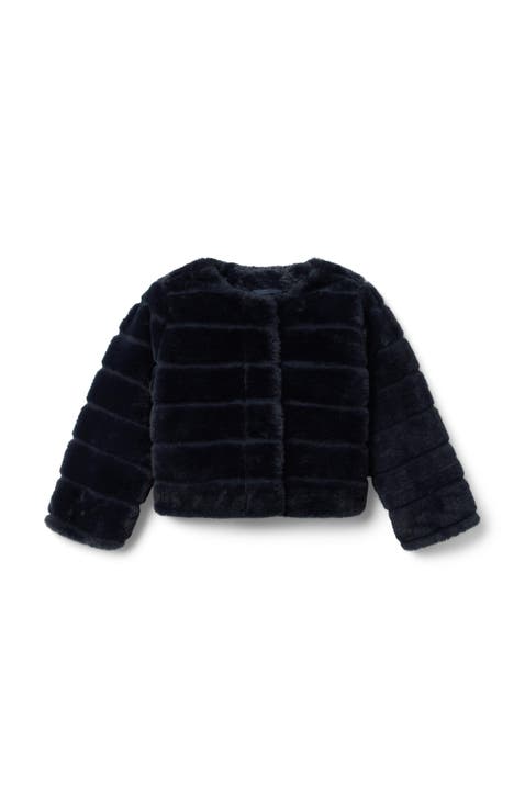 Channel Faux Fur Jacket (Infant)