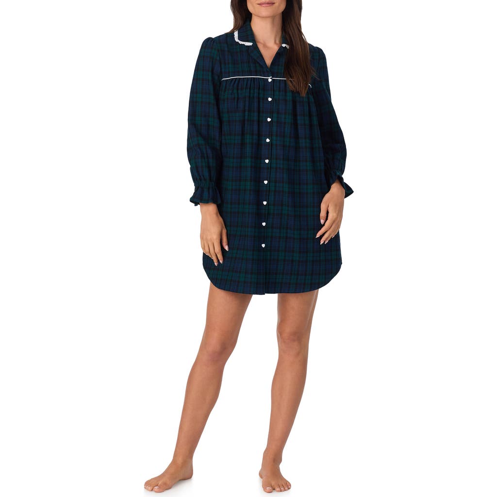 Lanz of Salzburg Flannel Nightgown in Blue/Grn  product