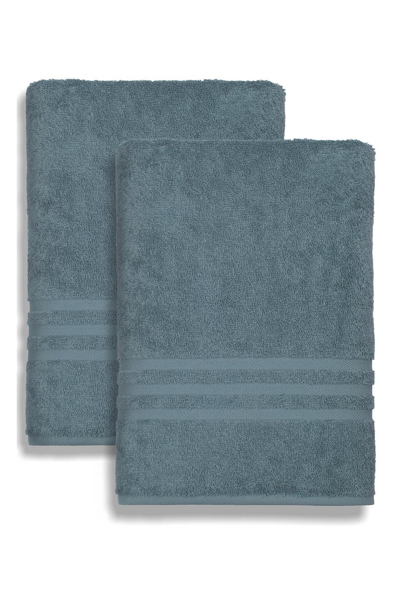 Linum Home Textiles Denzi Turkish Cotton Bath Towel - Set of 2, Alternate, color, Denzi Blue