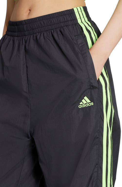 Adidas Originals Teamgeist Oversize Recycled Nylon Track Pants In Black