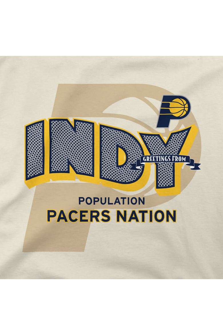 Unisex Stadium Essentials Natural Indiana Pacers Greetings From T-Shirt, Alternate, color, Natural