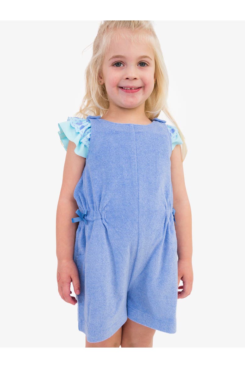 Girls Terry Cover-Up Romper, Alternate, color, Periwinkle Blue