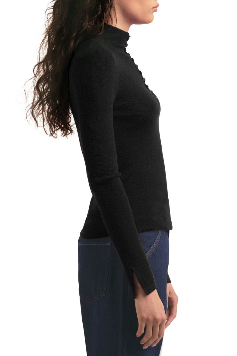 The Jackie Merino Wool Sweater, Alternate, color, BLACK