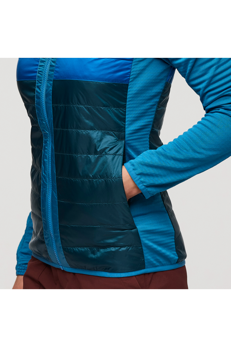 Capa Hybrid Insulated Hooded Jacket - Women's, Alternate, color, Lake/Abyss