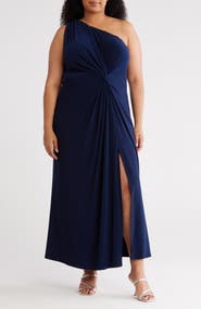 Marina One-Shoulder Jersey Maxi Dress