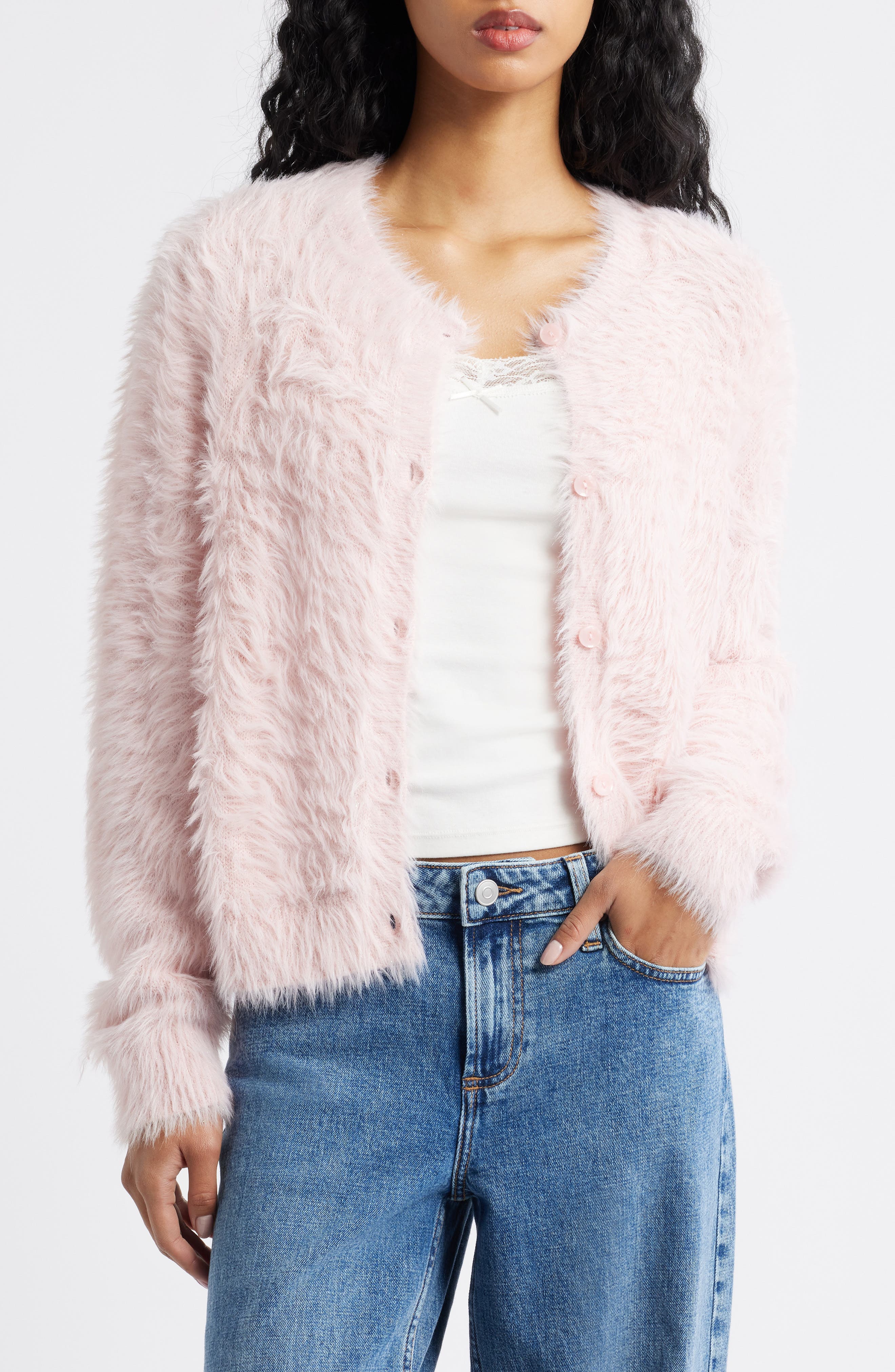 Sparkle Fuzzy Cardigan - image 3