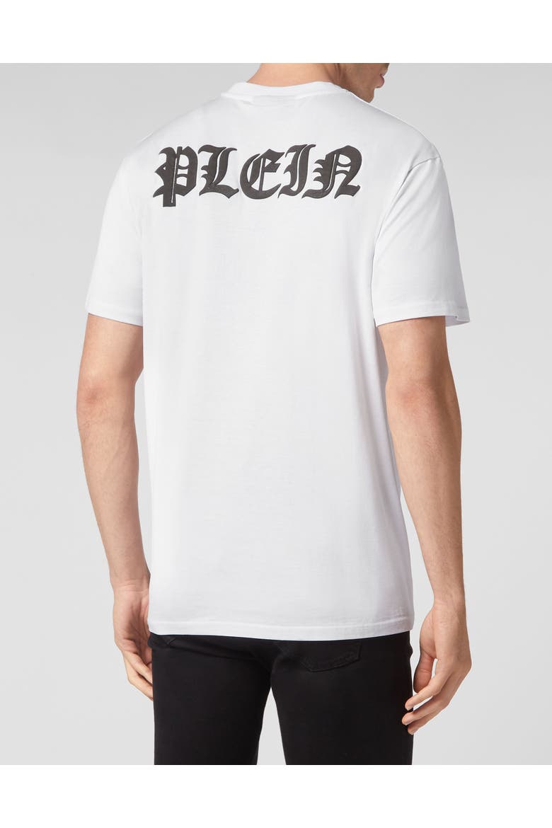 T-Shirt Round Neck Ss Gothic Plein Men, Alternate, color, white