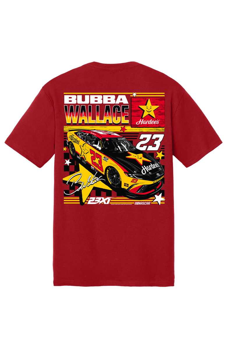 23XI Racing Men's 23XI Racing  Red Bubba Wallace #23 Hardee's T-Shirt, Alternate, color, Red