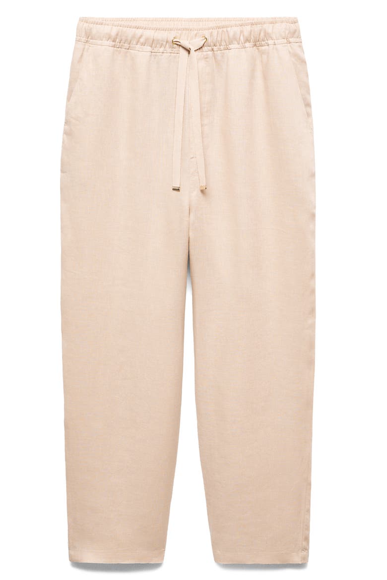 Drawstring Linen Pants, Alternate, color, LIGHT/ PASTEL GREY