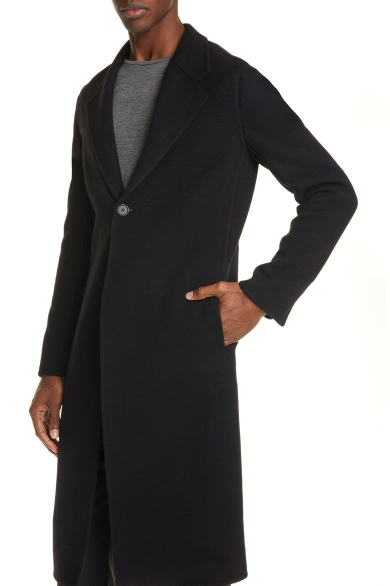 Double Face Cashmere Coat, Alternate, color, BLACK