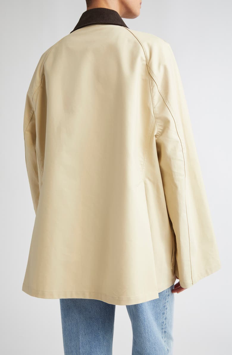 TOTEME County Waxed Organic Cotton Coat, Alternate, color, Peanut