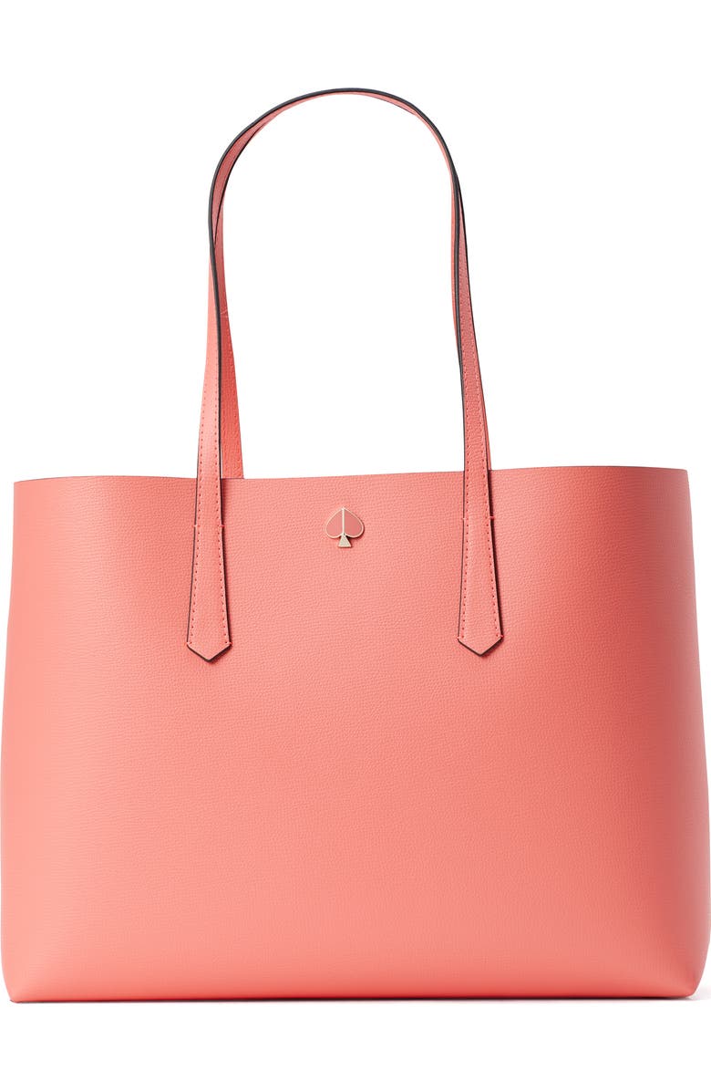 Kate Spade New York large molly falling flower leather tote, Main, color,