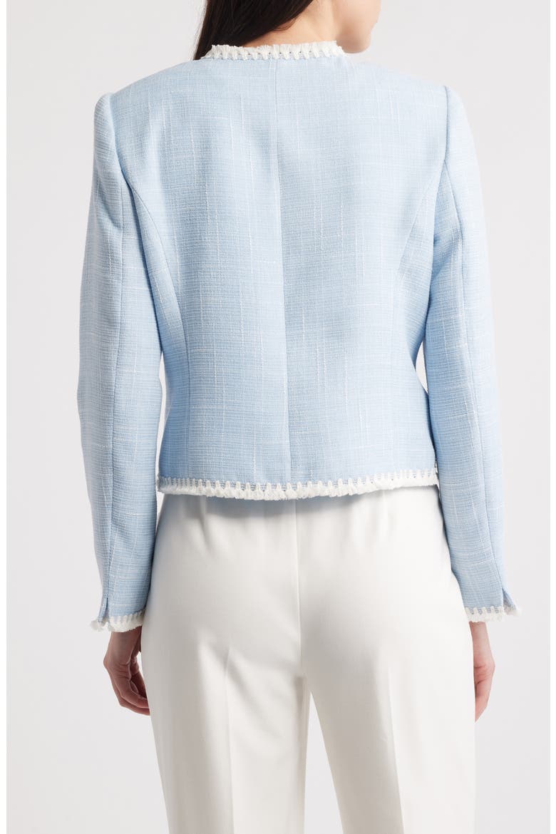 Bouclé Crop Jacket, Alternate, color, ICE BLUE