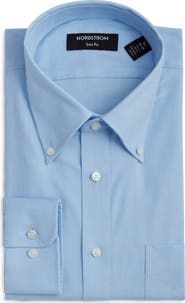 Nordstrom Trim Fit Royal Oxford Solid Dress Shirt