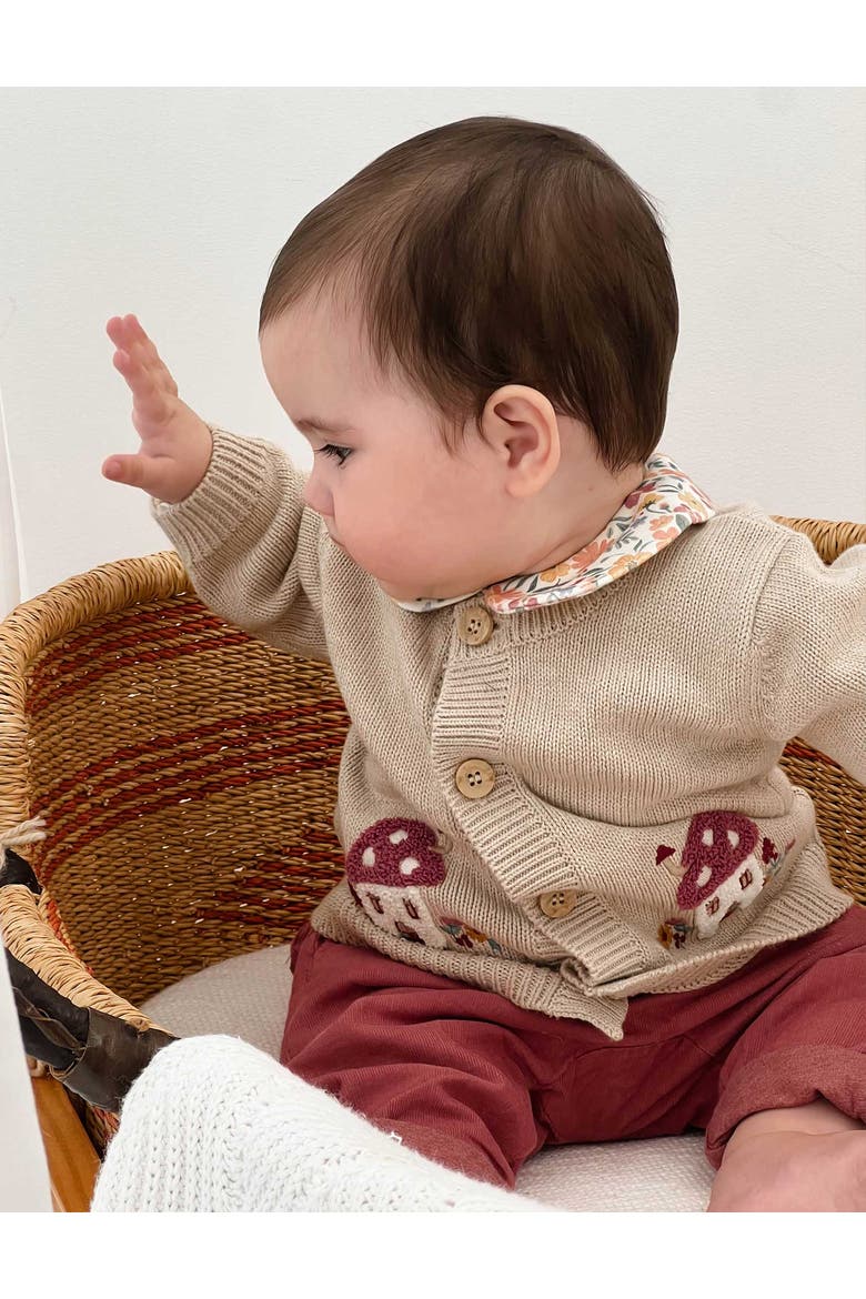 Toadstool Cardigan, Alternate, color, Oatmeal Melange
