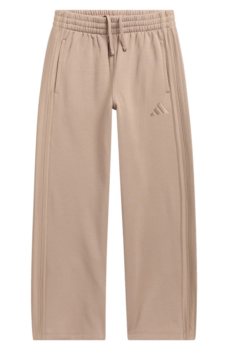 adidas Kids' Wide Leg Pants, Main, color, Chalky Brown