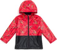 Disney Cars Lightning McQueen Hooded Zip-Up Rain Jacket