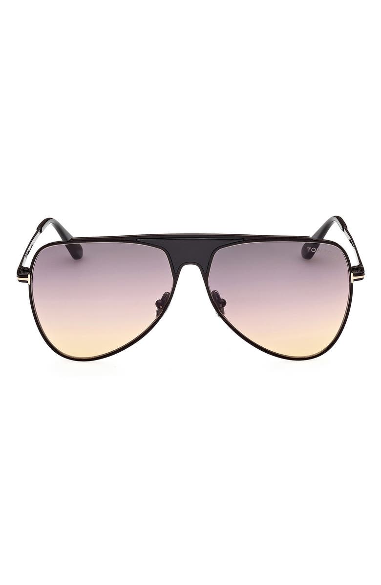 TOM FORD Ethan 60mm Gradient Pilot Sunglasses, Main, color,
