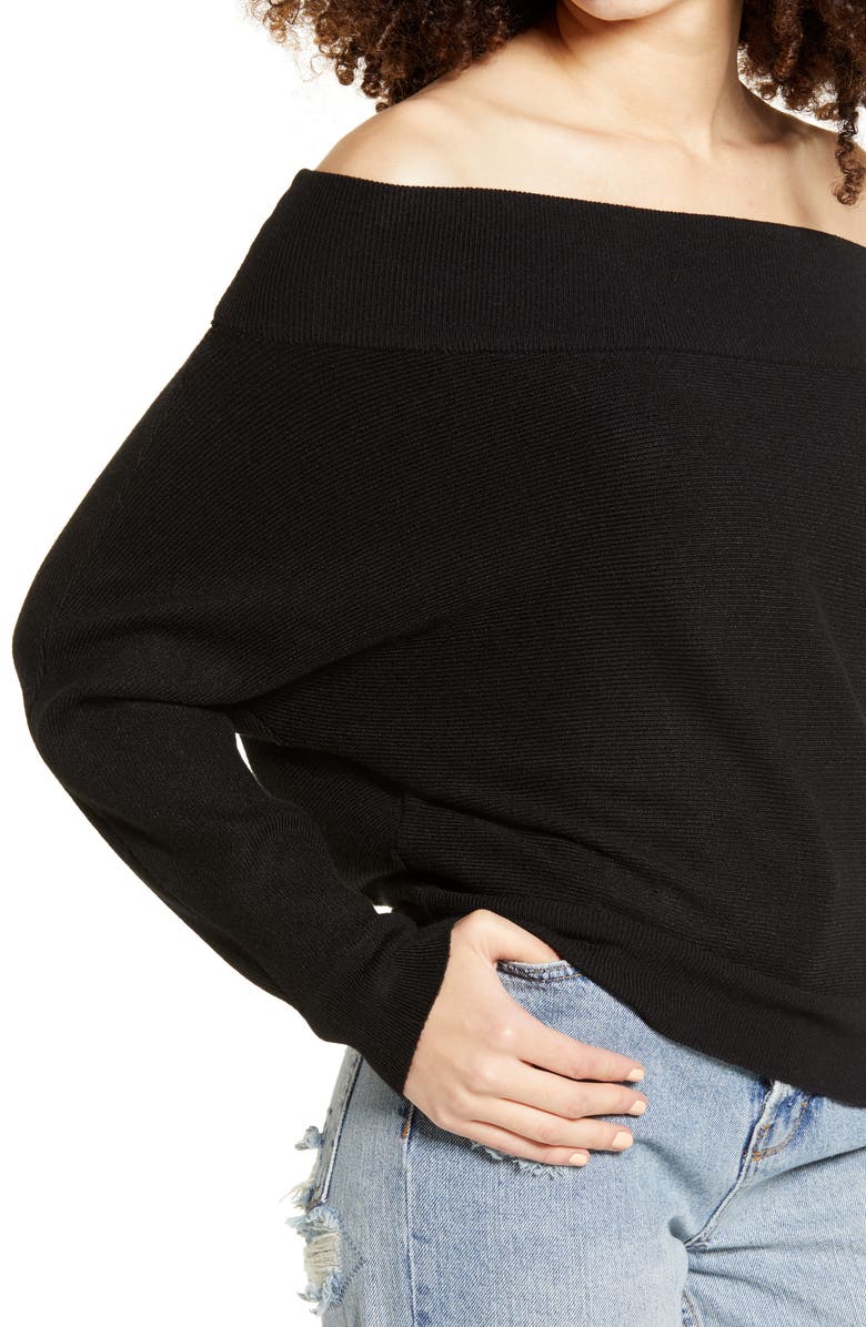 Dreamers by Debut Off the Shoulder Sweater, Alternate, color, 