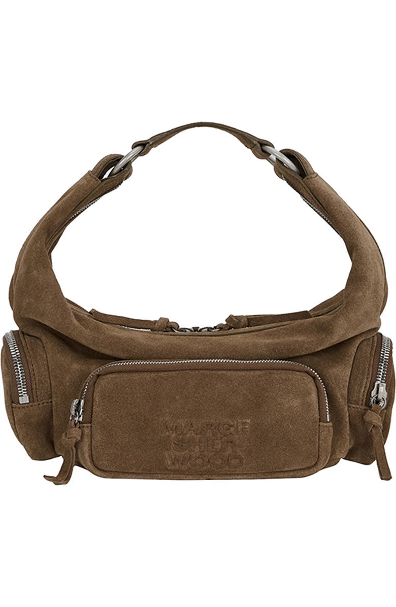 MARGESHERWOOD City Mini Suede Hobo Bag, Main, color, Cappuccino Suede