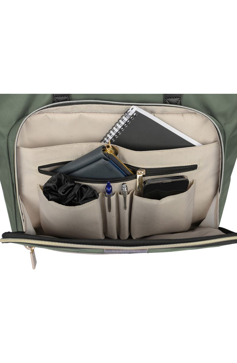 Kenneth Cole Chelsea Chevron Quilted Tote Bag, Alternate, color, Olive