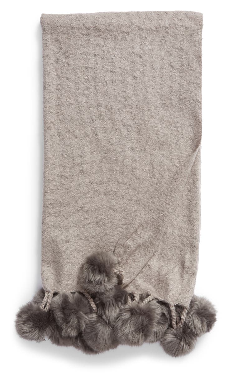 NORDSTROM AT HOME Faux Fur Throw, Main, color,