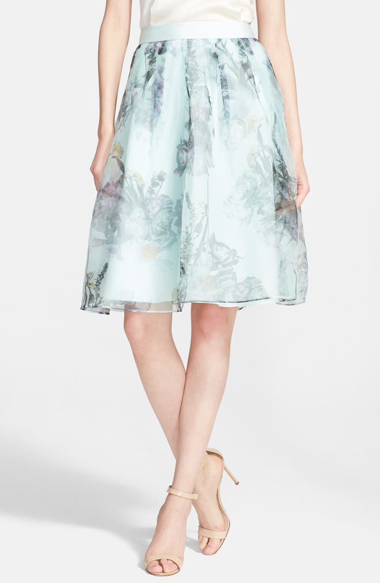 Ted Baker London 'Roshini Torchlit' Print Midi Skirt, Main, color,