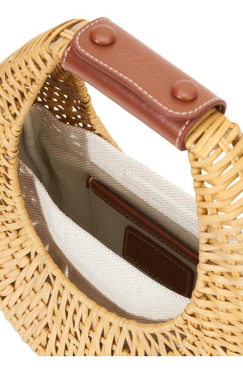 STAUD Mini Moon Wicker Bag, Alternate, color,
