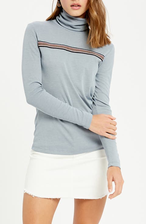 Stripe Turtleneck Top