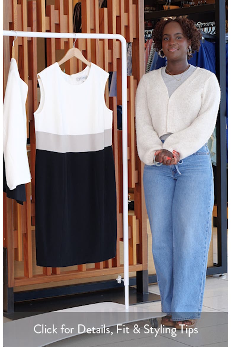 Colorblock Stretch Sheath Dress video