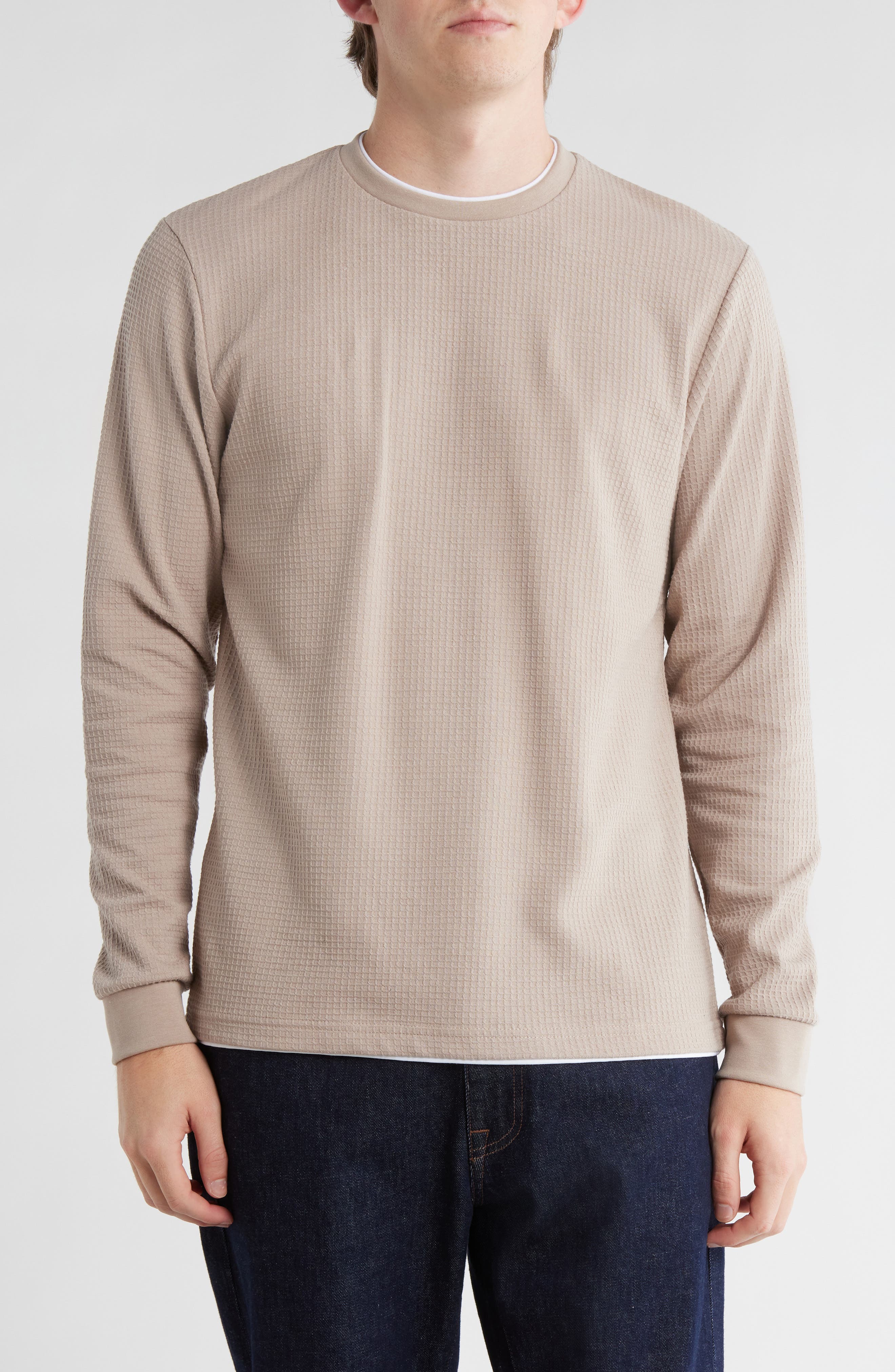 DENIM AND FLOWER Textured Double Knit Sweatshirt