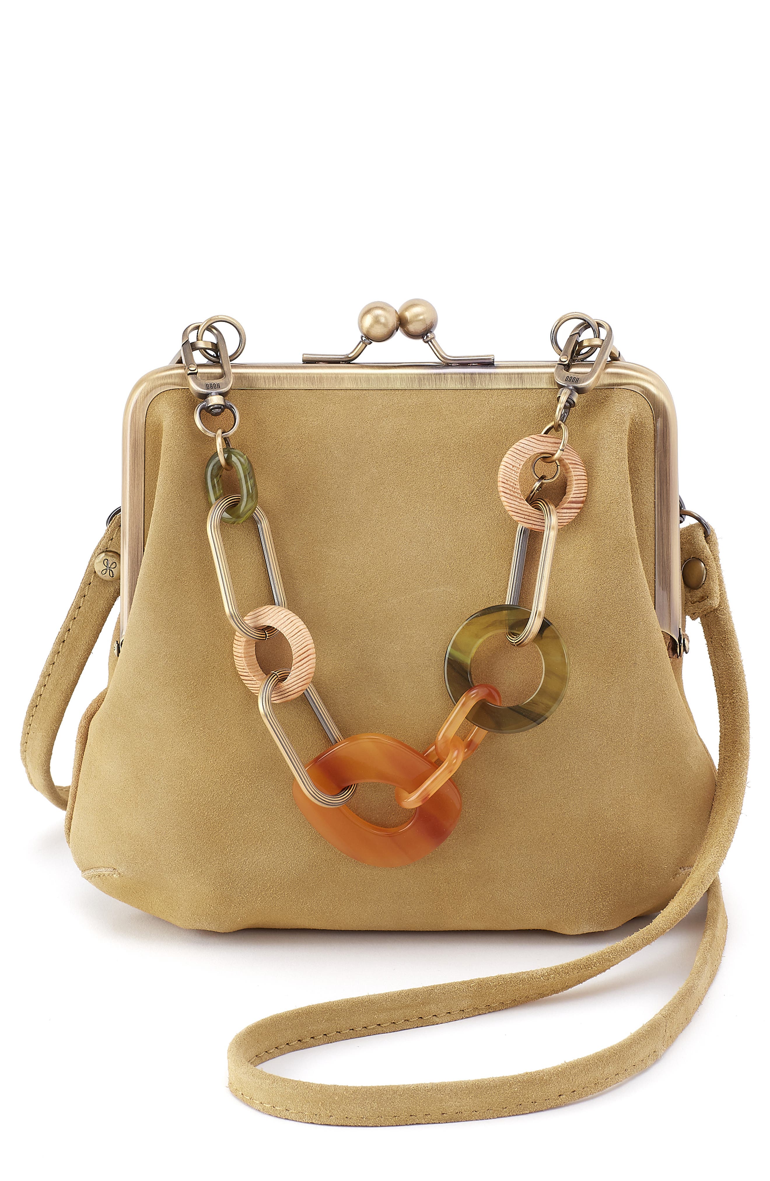 HOBO Alba Suede Crossbody Bag, Main, color, Twilight Fern