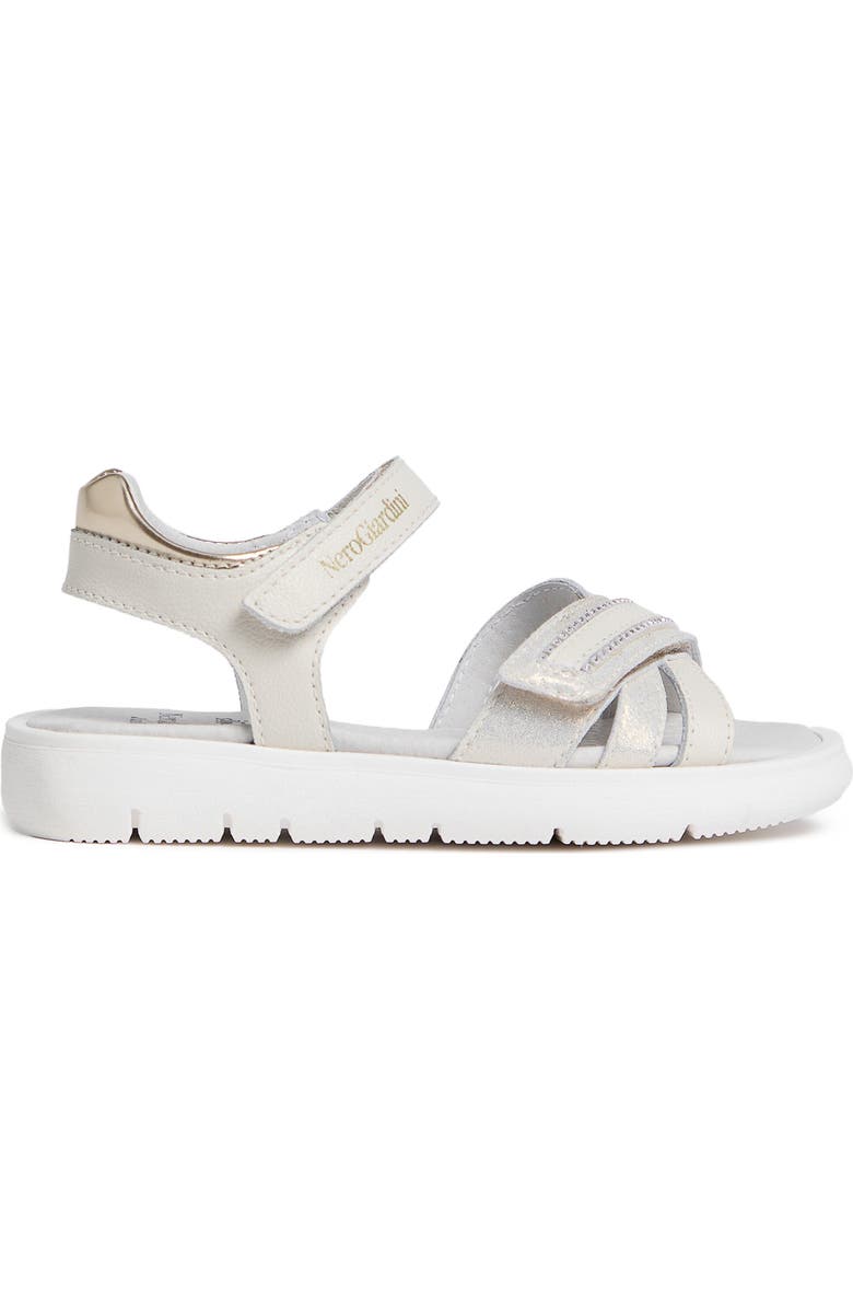 NeroGiardini Sporty Sandal, Alternate, color, White/ Silver