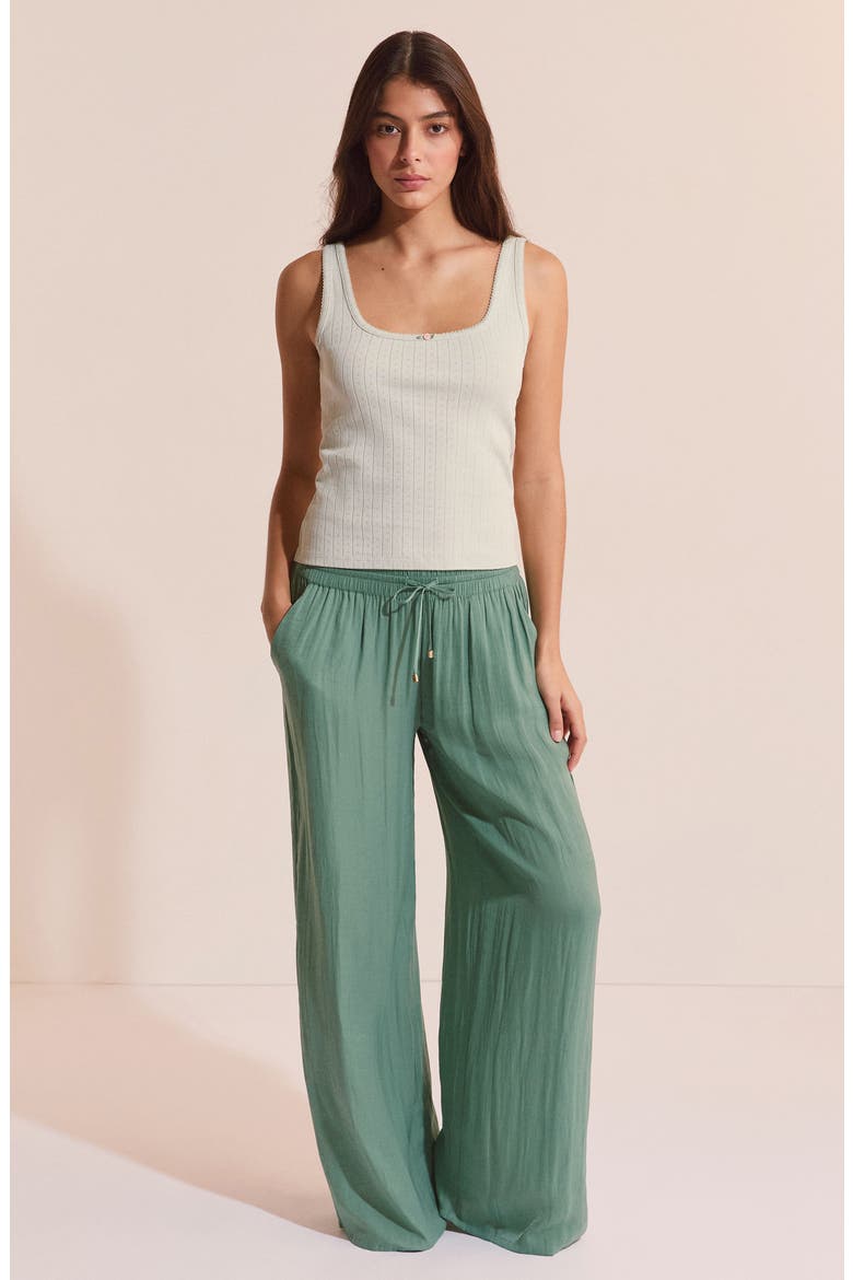 Cheeta Wide Leg Pajama Pants, Alternate, color, TEAL