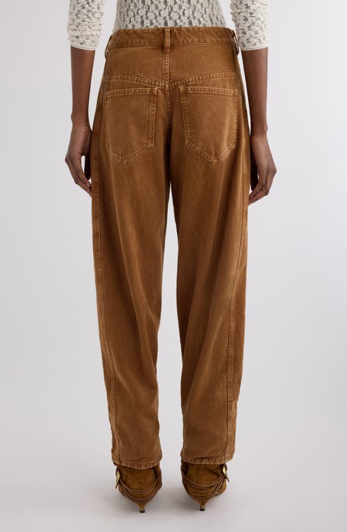 Isabel Marant Oriane Barrel Leg Jeans In Brown