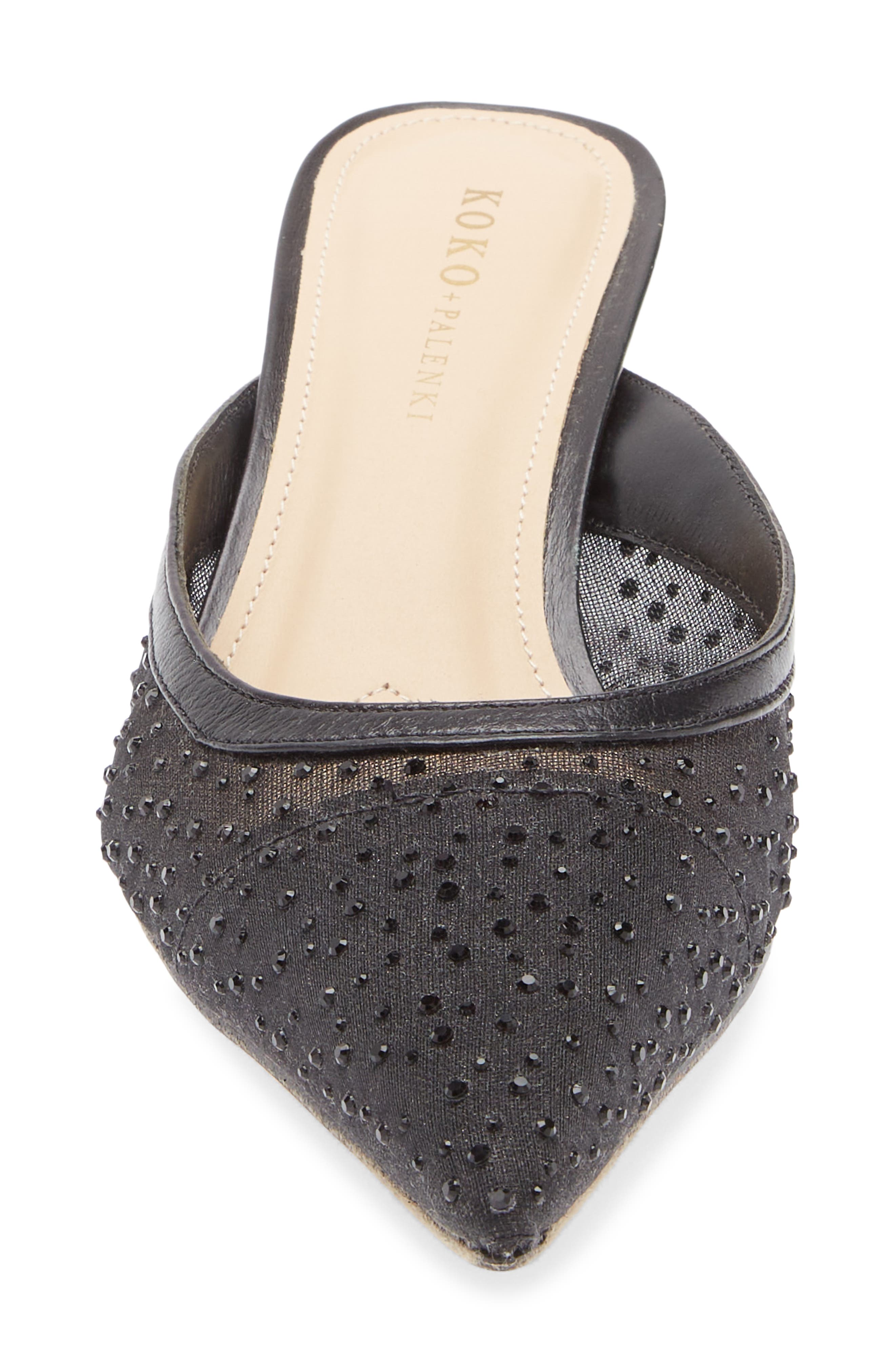 KOKO + PALENKI Piercee Cap Toe Pump, Alternate, color, Black Mesh-Black Stones
