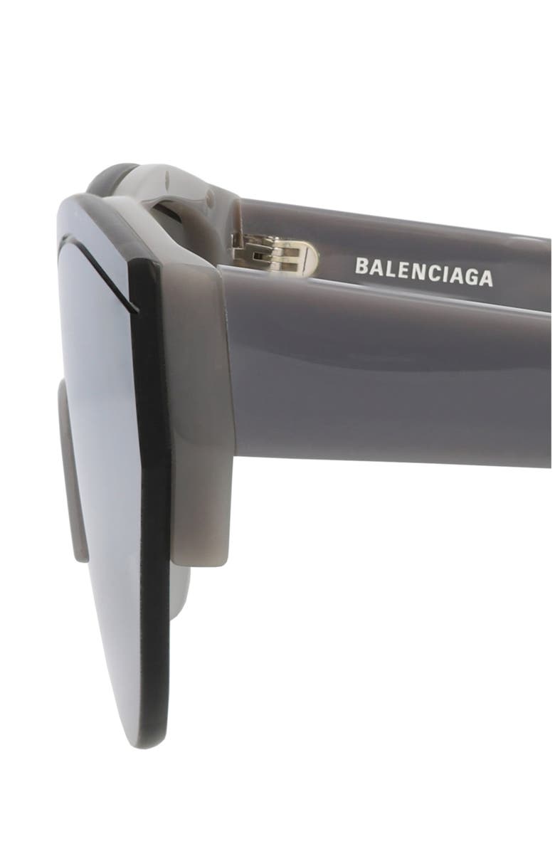 Balenciaga 99mm Shield Mirrored Sunglasses, Alternate, color, 