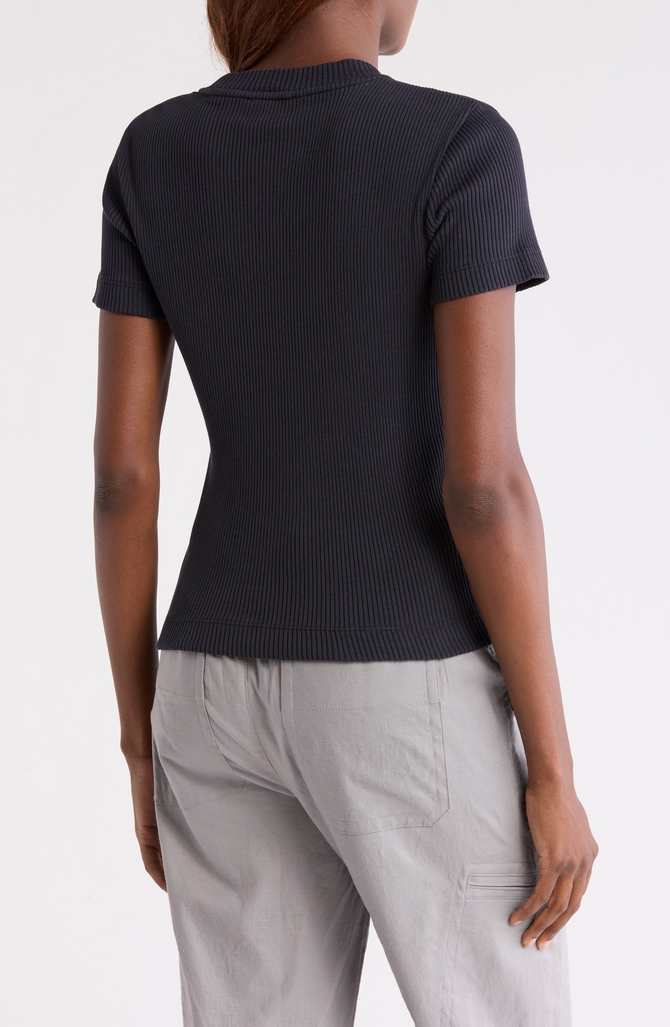 Fitted Rib T-Shirt - image 2