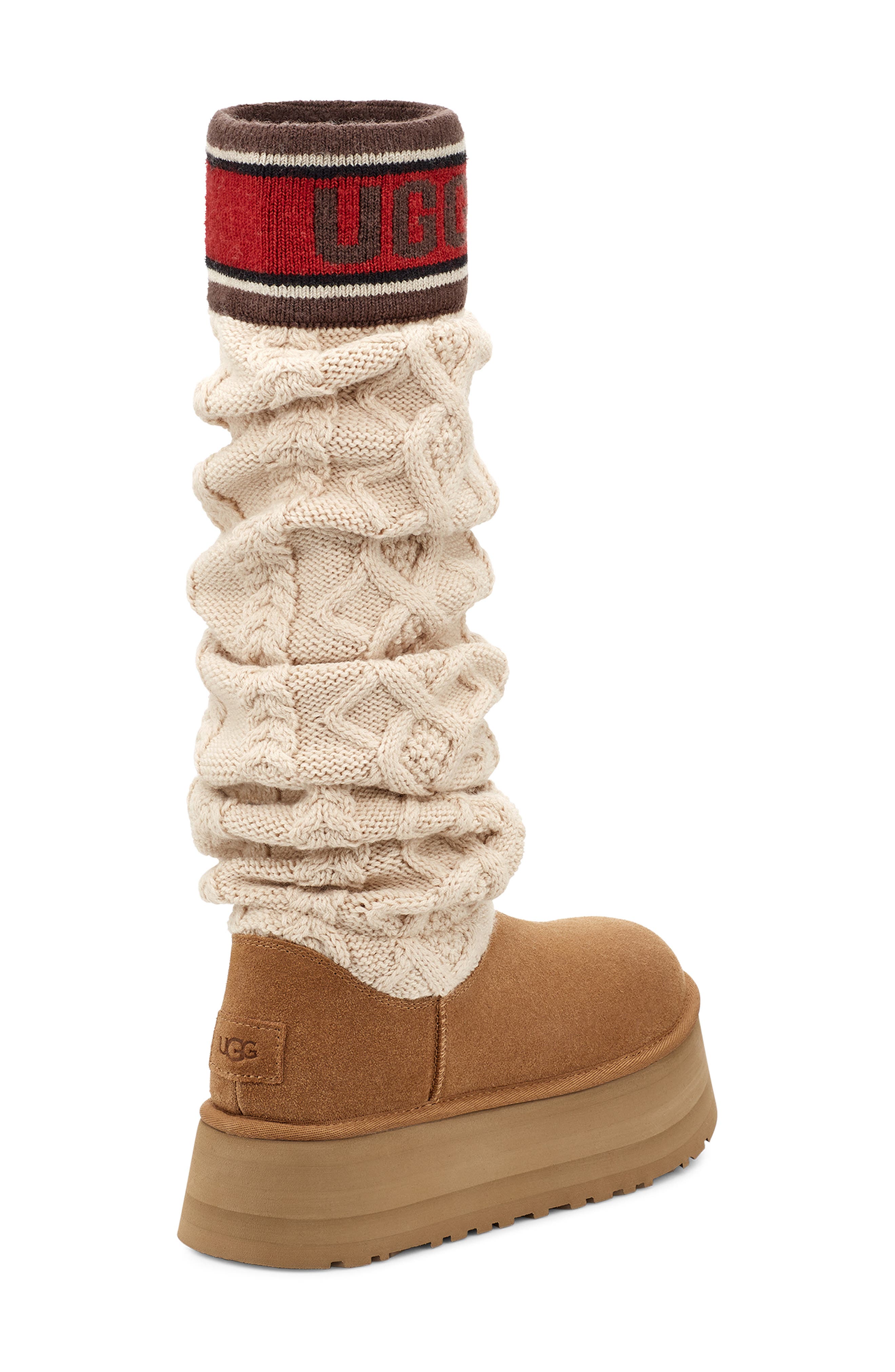 Sweater Letter Tall Boot, Alternate, color, CHE