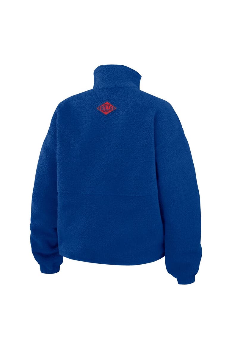 Women's WEAR by Erin Andrews Royal Buffalo Bills Polar Fleece Half-Zip Jacket, Alternate, color, Royal