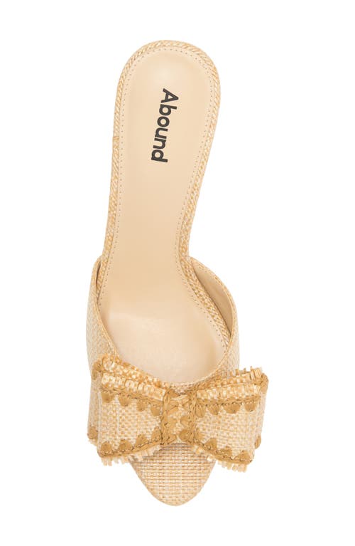 Abound Janice Raffia Bow Sandal In Beige Sand Raffia